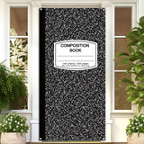 Buxiuer Composition Notebook Classroom Decor Door Cover for Back to School Teacher Appreciation Week First Day of School Party D