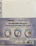 Blueline MiracleBind Notebook Ruled Paper Refill Sheet [Set of 2] Size: 9.25 H x 7.25 W x 0.19 D