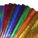 Prime hub Plastic Holographic Metallic Colour Paper Wrapping Sheets Especially for Gifts for Loved, 24x17inch (Multicolour) (25