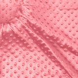 Homiest Minky Dot Fabric by The Yard, 2 Yards x 60 Inch Wide Soft Plush Fabric Pink Fleece Fabric, Cuddle Minky Fabric for Blank