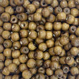 500 Brown Large Hole Wood Beads for Crafts and Macrame 12mm x 11mm Barrel Hair Beads with 4mm Large Hole in Brown