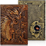 2 Pack Embossed Leather Journal Writing Notebook Antique Diary Notepad Leather Notebook Journal Antique Dragon Journal A5 Emboss