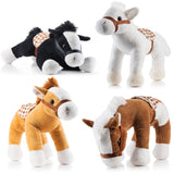 PREXTEX Stuffed Puppies - Set of 4 Cute Dog Toy Stuffed Animals for Girls and Boys - 6 Inch Small Plushies - Plush Dogs Stuff An