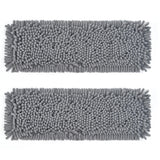 True & Tidy MP180 Chenille Mop Pad Replacement Set for SWEEP180 Heavy Duty Wet and Dry Sweeper Mop, Machine Washable up to 100