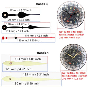 12888 Quartz DIY Wall Clock Movement Mechanism Repair Parts Replacement Kit Sweep Silent Movement,13mm (1/2 Inch ) Maximum Dial