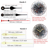 12888 Quartz DIY Wall Clock Movement Mechanism Repair Parts Replacement Kit Sweep Silent Movement,13mm (1/2 Inch ) Maximum Dial