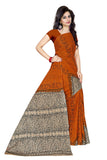 Tamaira Fashion Womens Plain Cotton Saree (Ab11_Brown)