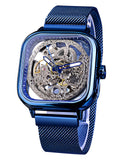 Forsining Analogue Men'S Watch (Blue Dial Blue Colored Strap)