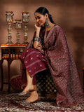 Libas Women'S Cotton Blend Kurta Set (39067B_Maroon