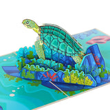 Rykamia Turtle Pop Up Card, Blank Turtle Card With Envelop, Turtle Birthday Card, Get Better Soon Card, Sea Turtle Gifts For Wom