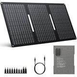 ENOFLO 30W Solar Panel Charger YT30 Foldable Solar Panel IP65 Waterproof Solar Charger with QC3.0 USB & DC Output(10 Connectors)