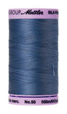Mettler SilkFinish Solid Cotton Thread, 547 yd/500m, Smoky Blue