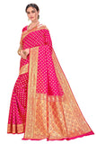 Glory Sarees Womens Jacquard Silk Blend Saree (Kara128_Pink