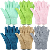 Bencailor 6 Pairs Microfiber Dusting Gloves, Dusting Cleaning Gloves Microfiber Gloves for Plants House Blinds Car Dust Mitt (Fr