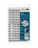 CHARTPAK SelfAdhesive Vinyl Numbers, 1/2 Inch High, Black, 210 per Pack (01110)