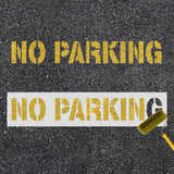 No Parking Stencil, 4 Inch Letter Stencils Flexible Silicone Parking Lot Paint Templates Parking Lot Stencils for Traffic Paveme