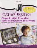Jacquard Ink Jet Fabric 8.5 x 11 Silk Organza Sheets (30 Pack)