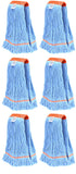 Nine Forty 6Pack Industrial and CommercialGrade Looped End Wet Mop Head Refill Heavy Duty 20 Inch 4Ply Premium Synthetic Ya