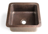 Monarch Abode 17093 Pure Copper Hand Hammered Glasgow Dual Mount Bar Prep Sink (12 inches)
