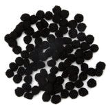 Cousin DIY Black 1/2 inch Poms, 100 Pack