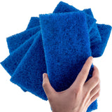 Medium Duty XL Blue Scouring Pad 5 Pack. 10 x 4.5in Large Multipurpose Nylon Scrubbing Sponges. Clean Kitchens, Bathrooms, Count