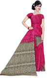 Tamaira Fashion Womens Plain Weave Pure Cotton Saree Without Blouse Piece (Ab11_Dark Pink)