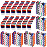Newwiee 108 Pcs Mexican Stretch Chair Sashes with Table Runners, Cinco De Mayo Chair Bows Sashes Fringe Table Runner for Party W