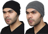 Bismaadh Soft Cotton Sweat Wicking Unisex Helmet Liner Skull Cap For Running, Cycling & Sun Protection Free Size (Black, Storm D