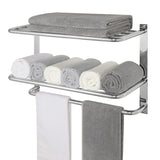 Towel Rack for Bathroom, DEWVIE 24 Inch Tower Holder with Tower Bars, SUS 304 Stainless Steel Lavatory Bath Towel Shelf Towel Ha