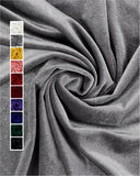 HOTGODEN Stretch Velvet Fabric by The Yard: Grey 63 Wide 1 Yards 95% Polyester 5% Spandex Velvet Fabric for DIY Sewing, Upholste