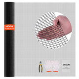 VEVOR Hardware Cloth 72 in x 100 ft, 1/2 in 19 Gauge Galvanized Wire Mesh Roll, Weather-Resistant Vinyl Coated Chicken Wire Fenc