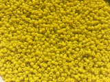 Czech Glass Seed Beads Opaque Yellow Size:11/0 50 gr / 1.76 oz