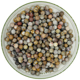 WHNKFB 6mm 100PCS Natural Red Crazy Lace Agate Round Beads, Mexican Fire Banded Loose Stone Beads for Jewelry Making Craft - 6mm