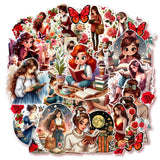 CRAFTEEZY 60 PCs Reading Theme Journaling Stickers for Junk Journal Diary Scrapbooking DIY Page Decoration Scrapbook Stickers