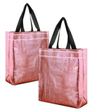 little PANDA Wedding Return Gift Bag Grocery Shopping carry Bags, Canvas, Rosegold (XS, Pack of 10 Rosegold Bags)