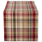 DII Give Thanks Plaid Fall Table Decor, Autumn & Thanksgiving Tabletop Linens, 14x108 Table Runner