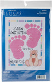 Janlynn Baby Footprints Counted Cross Stitch Kit