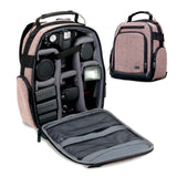 USA Gear Portable Camera Backpack for DSLR (Brown) with Customizable Accessory Dividers, Weather Resistant Bottom and Comfortabl