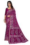 TAMAIRA FASHION Womens Plain Weave Pure Cotton Saree Without Blouse Piece(2476_Magenta)