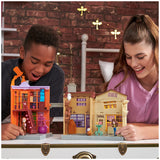 Wizarding World Harry Potter, Magical Minis Diagon Alley 3-in-1 Playset with Lights & Sounds, 2 Figures, 21 Accessories, Kids To