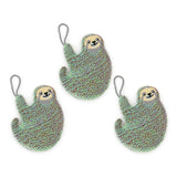 Kikkerland Glitter Dinnerware Koala Cat and SlothScrub Sponge, Scratch Free, Nylon, One Size