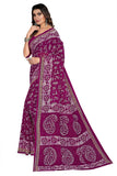 Tamaira Fashion Womens Plain Weave Pure Cotton Saree Without Blouse Piece(2476_Magenta)