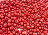Czech Glass Seed Beads Size:6/0 40 gr / 1.4 oz (Red)
