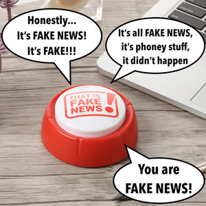 Donald Trump Fake News Button - 11 Fake News Quotes In Real Voice - Talking Gag Gift Desk Item - Gag Accessories Gifts for Men a