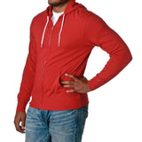 Independent Trading Co. Unisex Lightweight Full-Zip Hooded Sweatshirt - Red, M