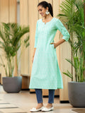 Libas Women'S Cotton Straight Kurta (37249_White White Xs