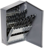 Chicago Latrobe 57714 150 Series HighSpeed Steel Jobber Length Drill Bit Set with Metal Case, Black Oxide Finish, 118 Degree Co