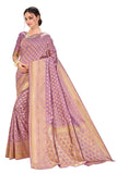Glory Sarees Womens Jacquard Art Silk Kanchipuram Saree (Kara115Pastelpink_Pastel Pink)