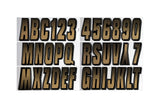 Hardline Products Series 300 Factory Matched 3-Inch Boat & PWC Registration Number Kit, Brown/Black - BRBKG300