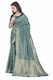 Sugathari Womens Banarasi Saree Pure Kanjivaram Silk Saree Soft New Ladies 2023 Design Wear Pattu Sarees Latest Party Sari Collections With Blouse Piece For Wedding Sadi (San Pari-191 Morpitch)